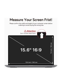 Generic شاشة خصوصية للكمبيوتر المحمول مقاس 15.6 بوصة، حماية للعين ضد وهج الضوء الأزرق ومرشح خصوصية للكمبيوتر المحمول مضاد للخدش لجميع العلامات التجارية لأجهزة الكمبيوتر المحمولة مقاس 15.6 بوصة بنسبة عرض إلى ارتفاع 16:9  - Image 4