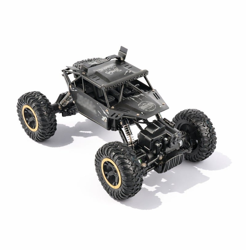 O2. Black 1:14 Alloy 4WD Off-Road Climbing Remote Control Car with 2.4GHz Controller and Rechargeable Battery - Image 2