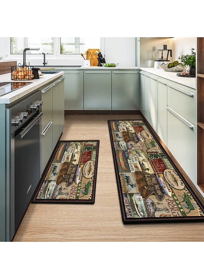 Anna 40*60 + 40*150 cm Non-Slip Washable Door Mat Set for Bathroom and Kitchen - Image 1