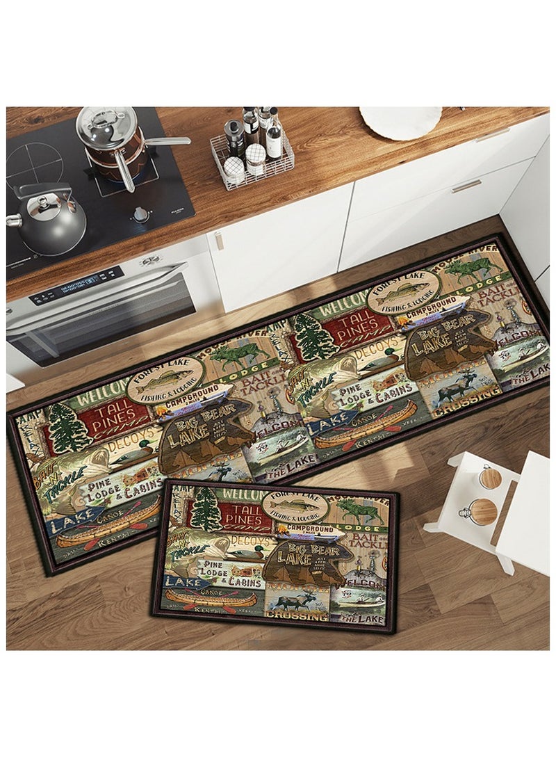 Anna 40*60 + 40*150 cm Non-Slip Washable Door Mat Set for Bathroom and Kitchen - Image 3