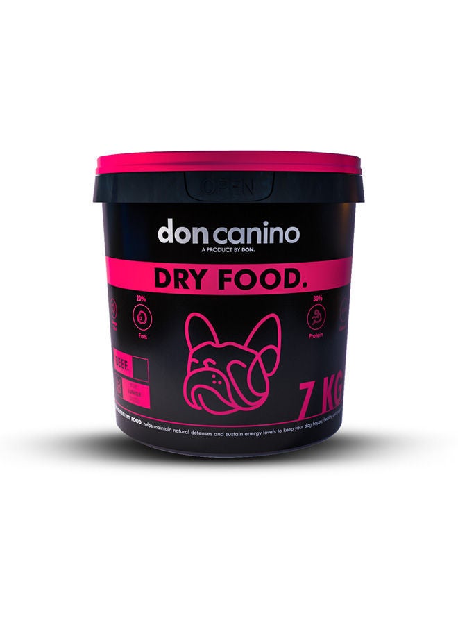 طعام جاف للكلاب لحم بقري 7 كجم