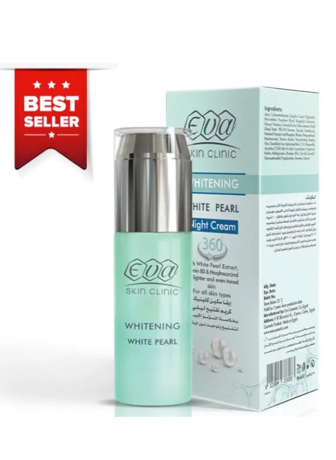 Eva - Skin Clinic White Pearl Night Cream - Whitening & Anti-Aging - (50ml) - Image 1