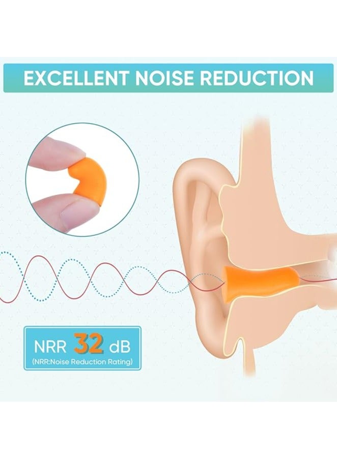 سدادات أذن فوم فائقة النعومة للنوم، تقليل الضوضاء والسفر – حماية مريحة للسمع – 3 أزواج - Image 4