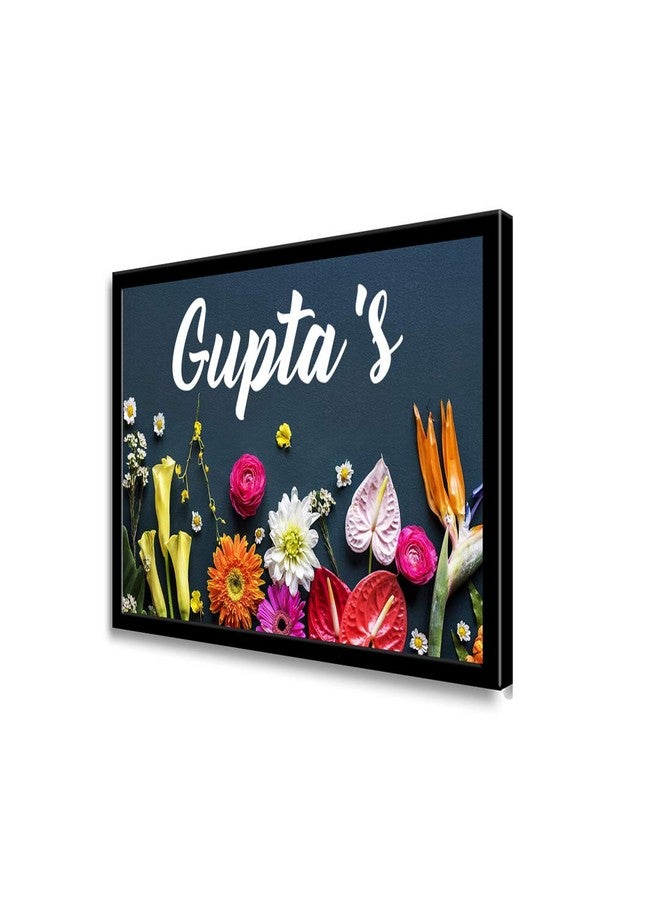 999Store Printed Floral for House Name Plate (MDF & Fiber Frame_12 X7.5 Inches_Multi) - Image 3