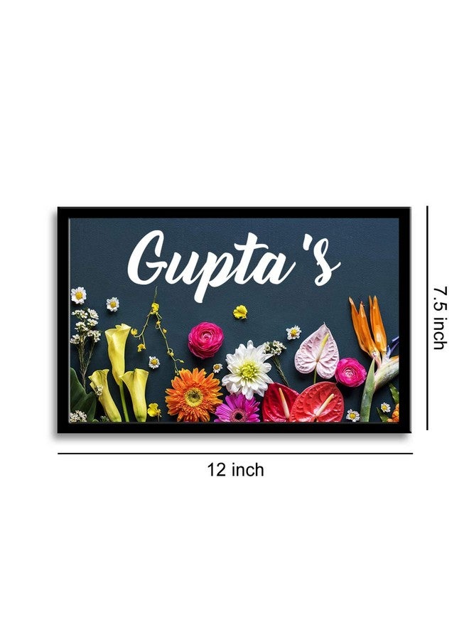 999Store Printed Floral for House Name Plate (MDF & Fiber Frame_12 X7.5 Inches_Multi) - Image 4