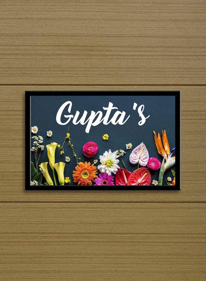 999Store Printed Floral for House Name Plate (MDF & Fiber Frame_12 X7.5 Inches_Multi) - Image 2