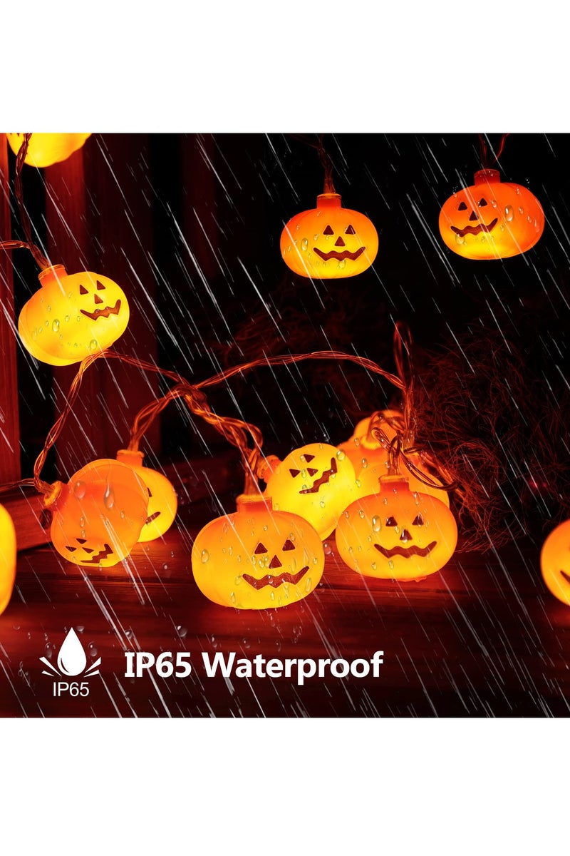 Chielor Halloween String Lights, 20 Ft 40 LED Fall Garland with Decorations Lights, Pumpkin Maple Leaf String Lights for Halloween Party Home Outdoor Patio Décor - Image 5