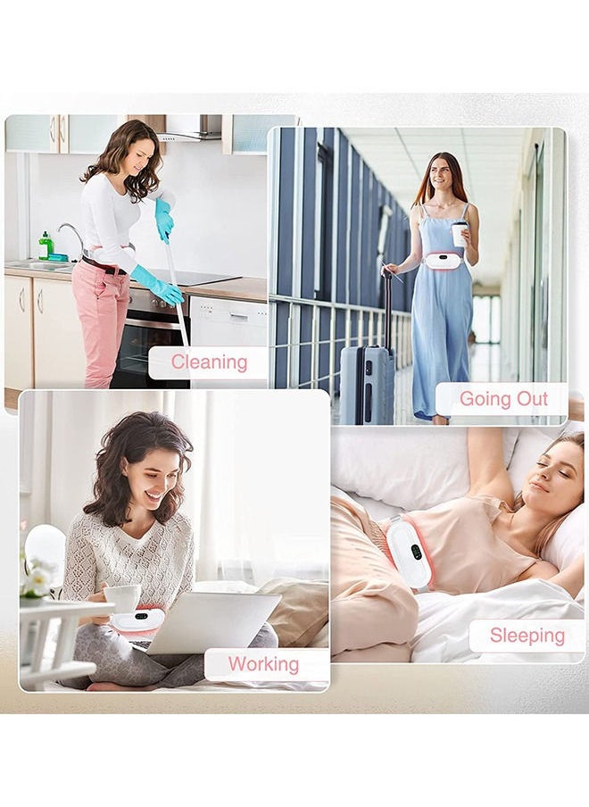 Yameem Portable Cordless Heating Pad, Electric Waist Belt Device, Fast Heating Pad With 3 Heat Levels And 4 Massage Modes  - Image 4