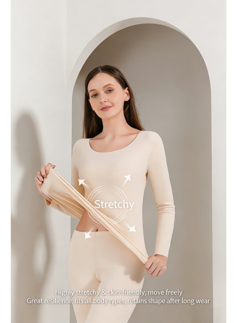 RATSAW Women Thick Thermal Underwear Set Ladies Long Johns Thermal Set Fleece Lined Premium Soft Thermal Underwear - Image 5