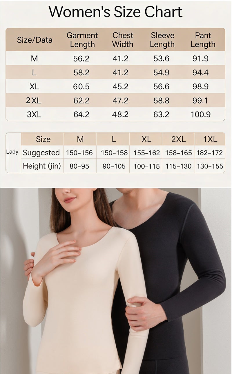 RATSAW Women Thick Thermal Underwear Set Ladies Long Johns Thermal Set Fleece Lined Premium Soft Thermal Underwear - Image 4