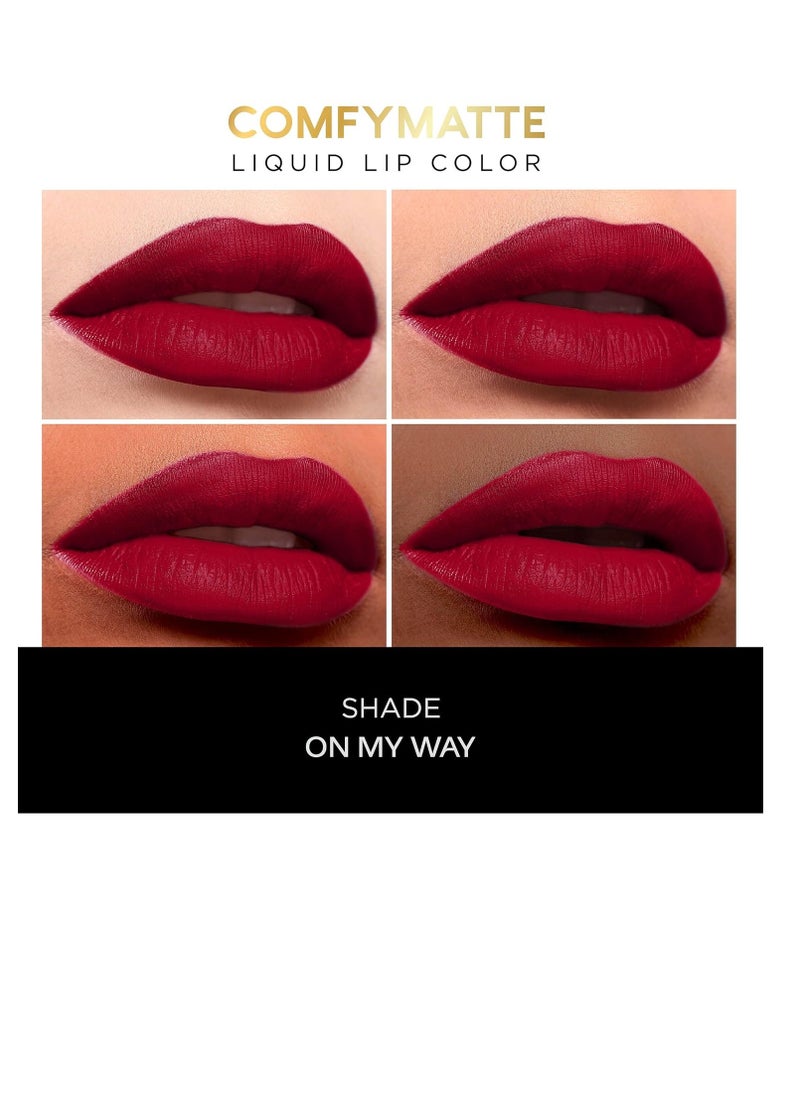 Faces Canada - FACES CANADA Comfy Matte Liquid Lipstick  3 ml  Comfortable 10HR Longstay Intense Matte Color Almond Oil and Vitamin E Infused   Super Smooth   No Dryness - Image 1