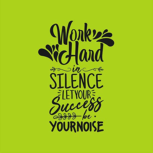 5 Ace work hard insilence let your success your noise wall sticker poster,motivational and inspirational(size:12x18 inch),multicolo - Image 1