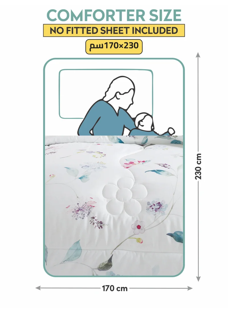 دوناتيلا طقم مفرش سرير 2 قطعة مقاس مفرد ونص يناسب سرير 120×200 , تصميم مشجر انيق , مايكروفايبر فائق النعومة , يناسب جميع الفصول