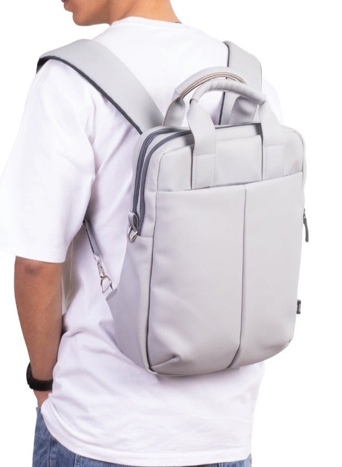 ايه ار سابلاي AR Hybrid Bag من Arij Bags | شنطة متعددة الاستخدام للجنسين بخامة مقاومة للمياه، 3 طرق للحمل، جيب لابتوب وتابلت، مساحة واسعة للاستخدام اليومي والسفر (40 × 30 × 10 سم) (رمادي) - Image 2