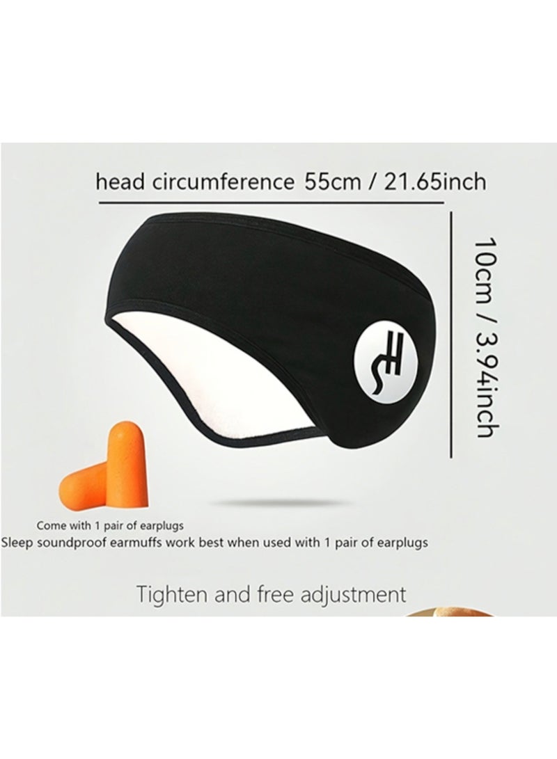 Portable Ear Muff with High-Performance Noise-Cancelling Sleep Mask for Travel Naps Night Rest - Image 2