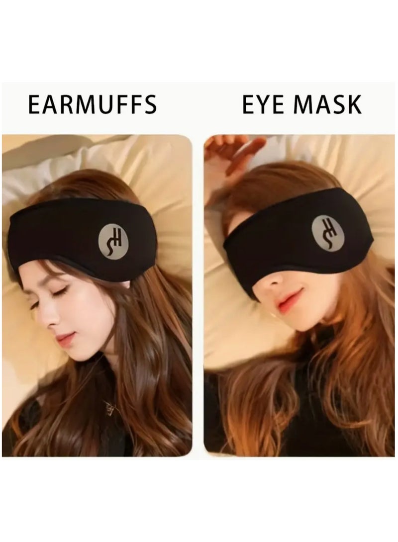 Portable Ear Muff with High-Performance Noise-Cancelling Sleep Mask for Travel Naps Night Rest - Image 5
