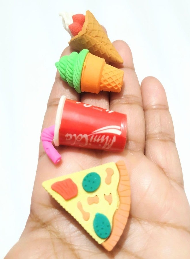 BRIKSHI Fruit Fast Food & Ice-Cream Theme Erasers Set for Kids Eraser Set for Return Gift Stationary Set for Kids Rubber Eraser for Kids Stationary Set for Kids (8 Eraser) Set of 2(combo1/8pcs) - Image 4