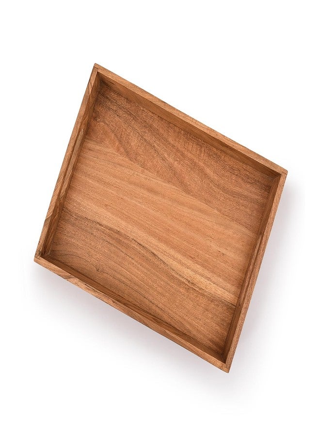 Kaizen Casa |Wooden Rectangular Serving Tray, Wood Plate, Tea/Drink Platter, Dinner Serving Tray, Snack Tray |Size_16" x 12" x 2” |Home Restaurants Coffee, Food, Breakfast, Dinner Décor - Image 4
