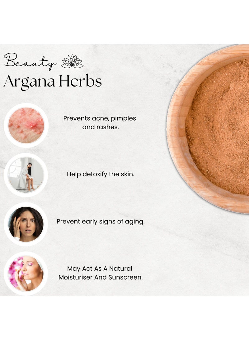 Argana Organic Beauty  Argana Beauty Pomegranate Peels Powder An Aging Hero Help detoxify the skin Speeds Up Cell Regeneration Has An Antimicrobial Effect & Rich Source Of Vitamin C - Premium Quality 100G  - Image 2