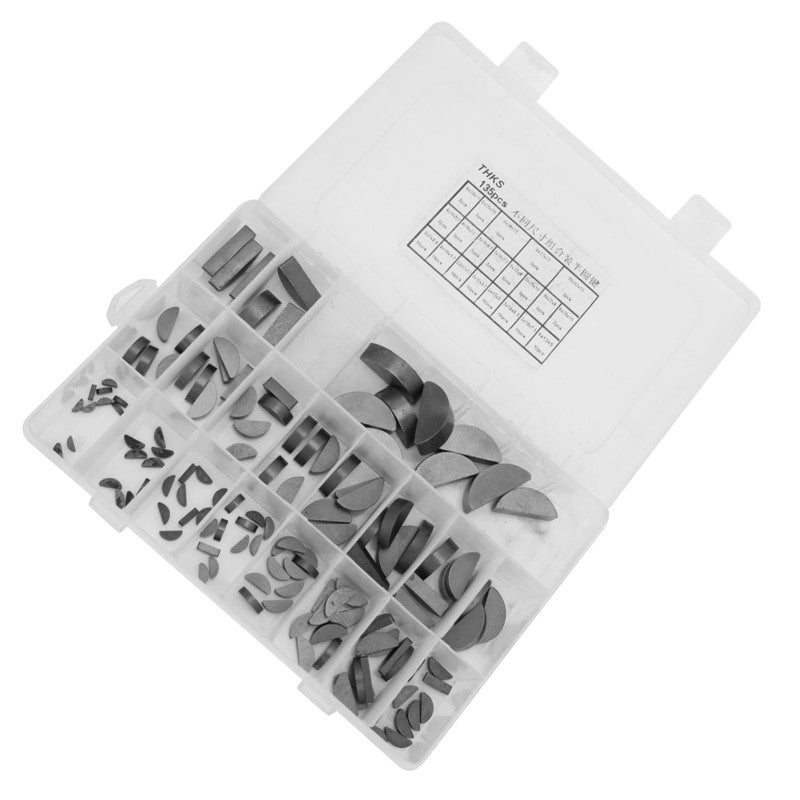 Woodruff Key Assortment Kit: 21 Types Durable Material - Low Stress Concentration Portable Storage for Shaft Flywheel Pulley Maintenance - Image 2