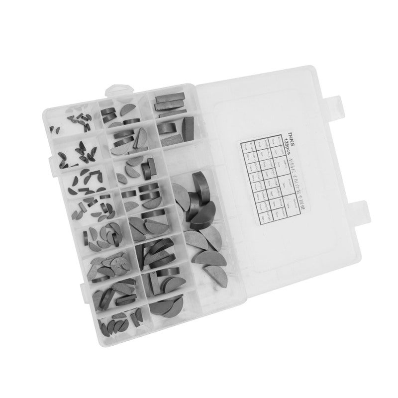 Woodruff Key Assortment Kit: 21 Types Durable Material - Low Stress Concentration Portable Storage for Shaft Flywheel Pulley Maintenance - Image 3