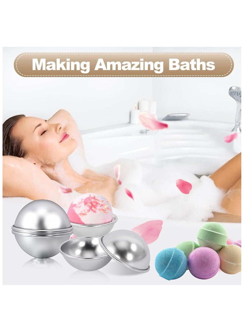 12 Pieces Bath Bomb Mold,6 Set Metal Bath Bomb Molds, Aluminum Alloy Semicircle Mold Tool for Crafting Your Own Fizzles Handmade SPA,Bath Bombs Press for DIY Making Supplies, 5.6 * 2.6cm  - Image 5