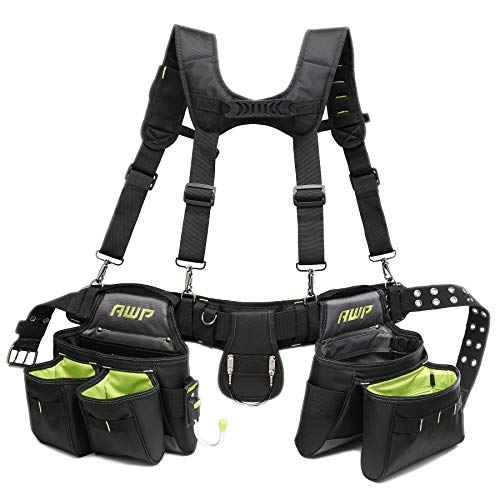 AWP Tool Belt Rig, Durable Heavy-Duty Multi-Pocket Organizer, Adjustable Waist Belt for Carpenters, Electricians, and Men’s Construction Work Gear, 1L-50-2 - Image 1