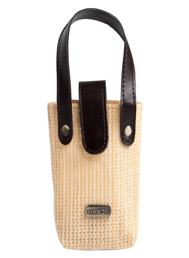 Handy Perfume Bottle Bags -Made of Recycled Material | Reusable Parfumes Bag with Handle for Gifting & Travel (Beige) - Image 1