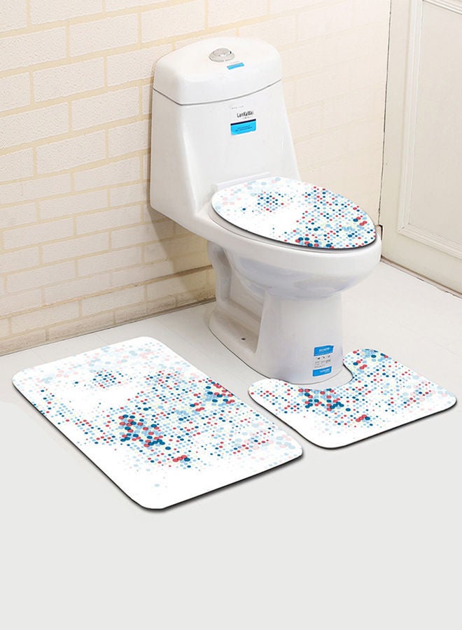 XiuWoo 3-Piece Bathroom Toilet Anti-Slip Mat Set Multicolour One Size