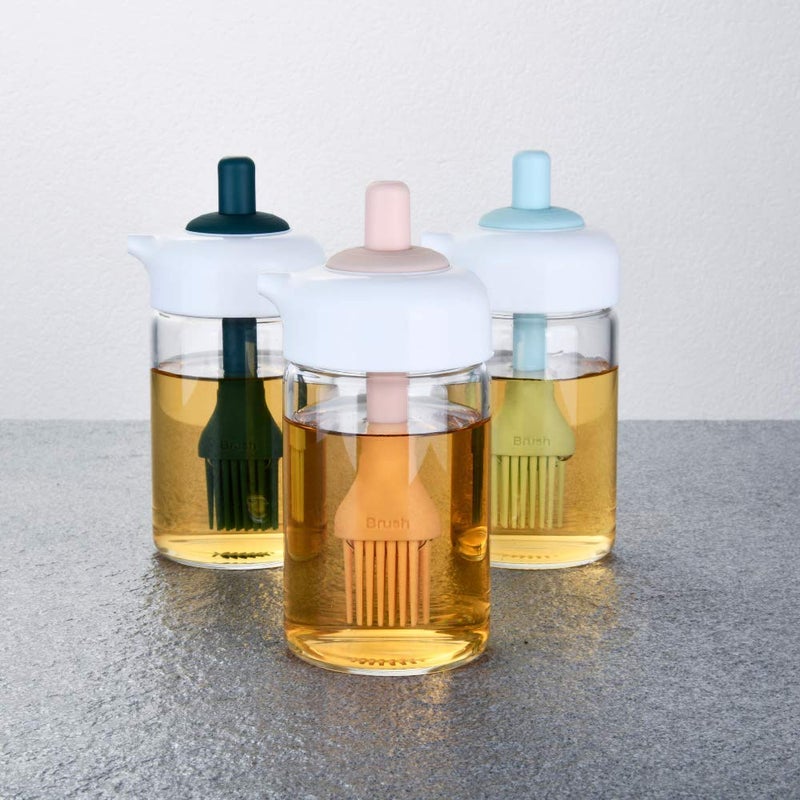 Femora Borosilicate Glass Oil Sprayer For Cooking Oil Bottle 200 ML Pack of 1 Blue - Image 4