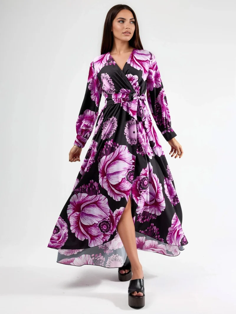 Jennyfer Floral Tie Detail Midi Dress
