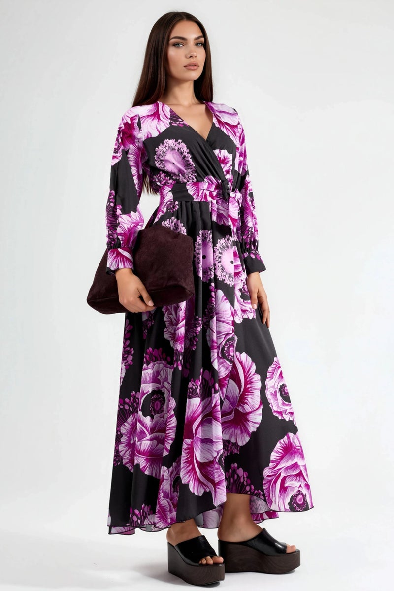 Jennyfer Floral Tie Detail Midi Dress - Image 2