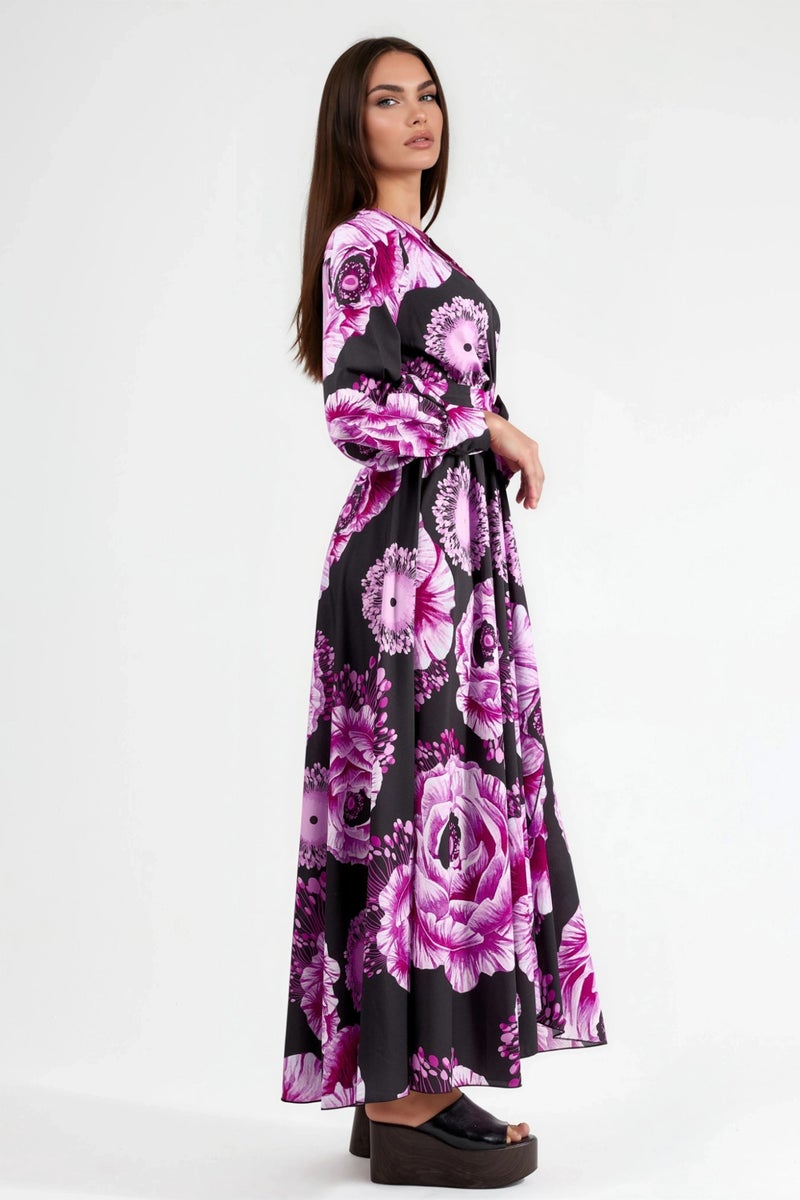 Jennyfer Floral Tie Detail Midi Dress - Image 4