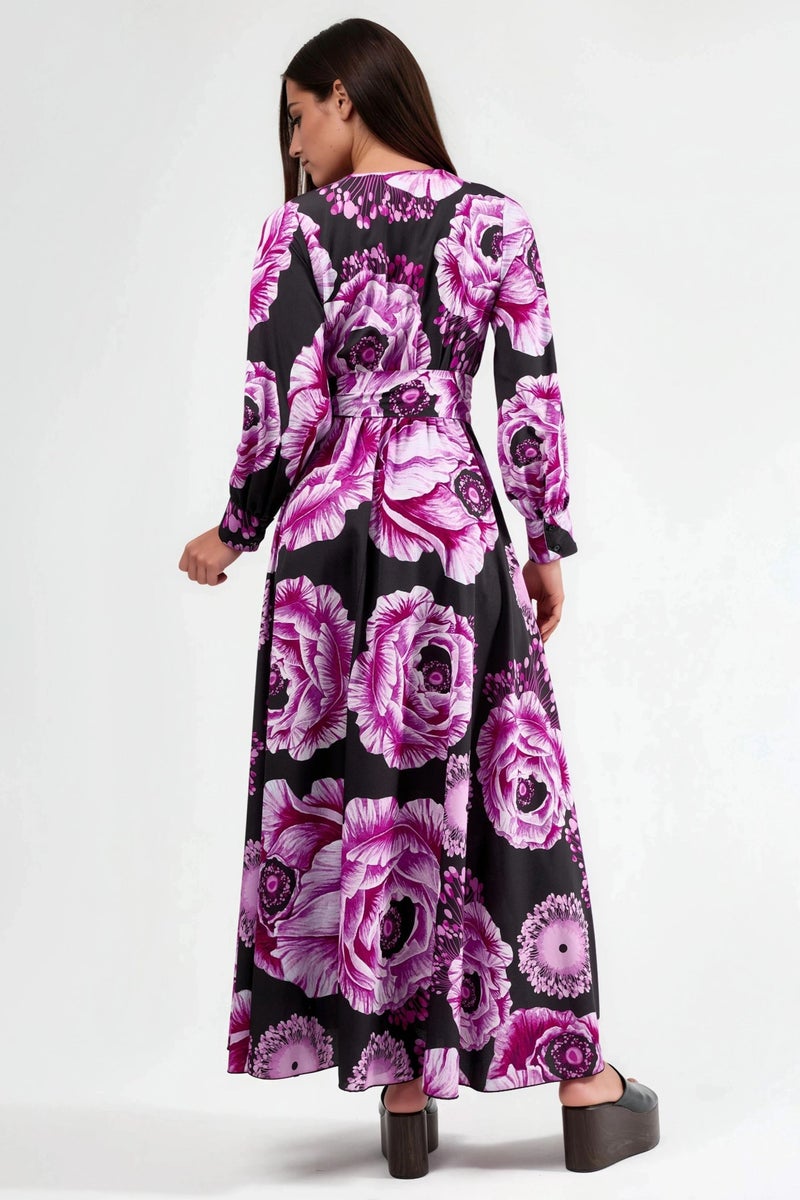 Jennyfer Floral Tie Detail Midi Dress - Image 3