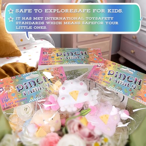 FauKait 3pcs Squishy Hamster Squeeze Toys,3 inch Cute Soft Hamster Squishy Toys,Stress Relief Squishies for Kids Party Favors, Pinch Family, Fidget Toys Suitable Adults Kids Big - Image 4