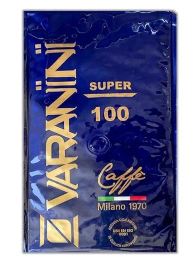 فارانيي قهوة حبوب كاملة، سوبر 100، من فارانيني، 100% أرابيكا، تحميص متوسط، مزيج من القهوة الإيطالية الأصلية، عبوة تحتوي على 1 كجم من حبوب البن الكاملة. - Image 1