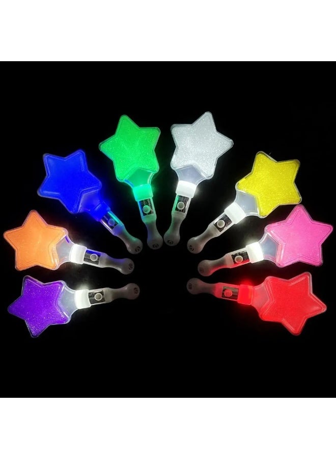 10 قطع عصي إضاءة LED نجمية 3 واط، تعمل بالبطارية، 15 لونًا متغيرًا، لحفلات الموسيقى والحفلات والمناسبات - Image 2