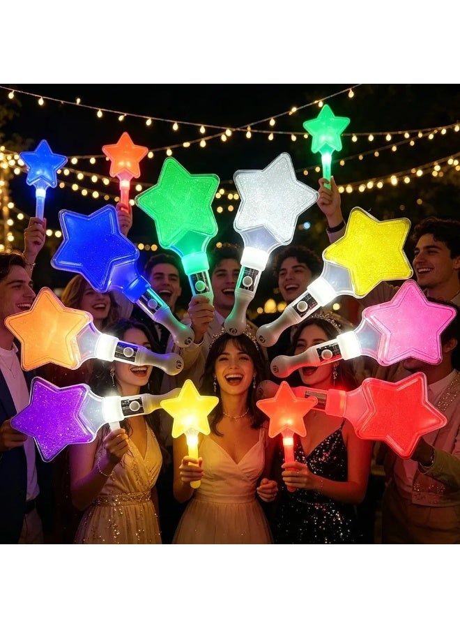 10 قطع عصي إضاءة LED نجمية 3 واط، تعمل بالبطارية، 15 لونًا متغيرًا، لحفلات الموسيقى والحفلات والمناسبات - Image 3