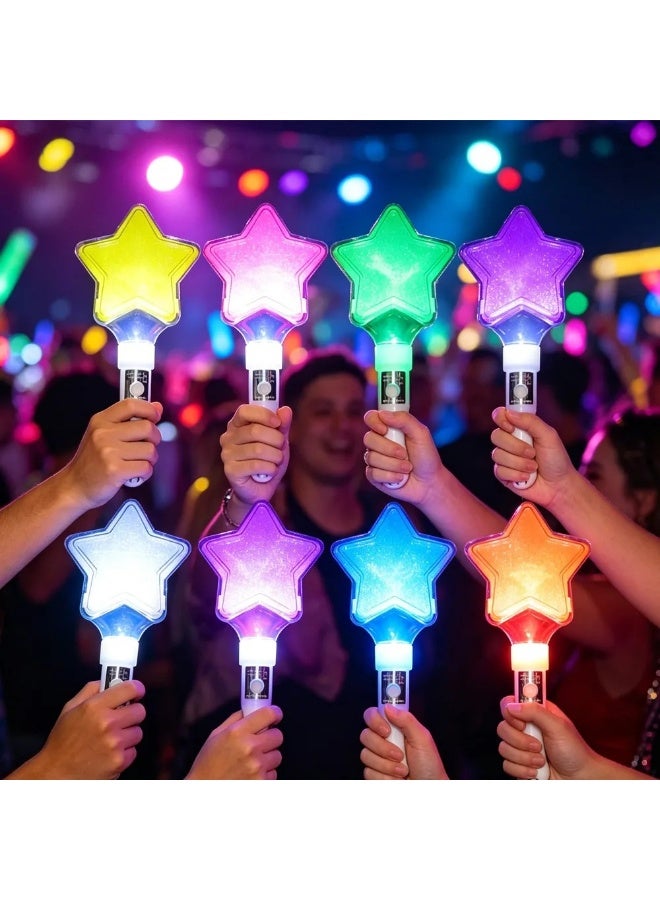 10 قطع عصي إضاءة LED نجمية 3 واط، تعمل بالبطارية، 15 لونًا متغيرًا، لحفلات الموسيقى والحفلات والمناسبات - Image 1