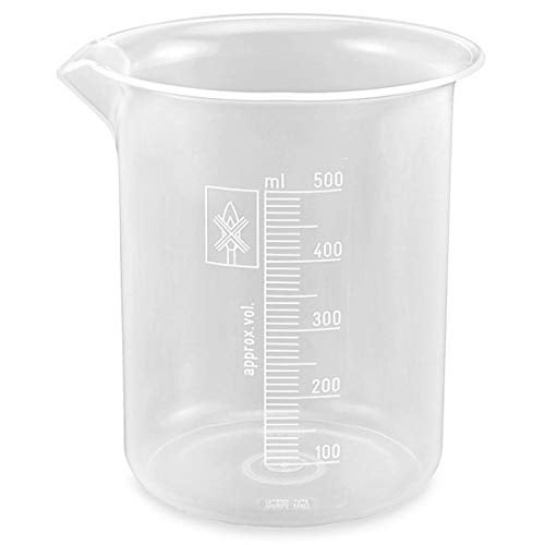 WKM (4pcs) 50ml 100ml,250ml,500ml Plastic Science Beaker Set Measuring Cup(Transparent) - Image 5