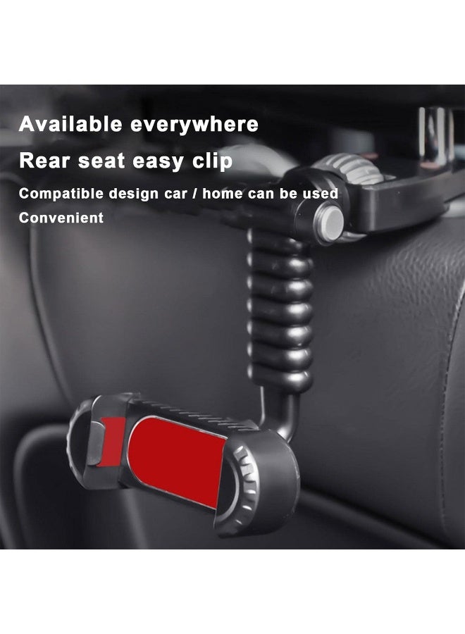 Rearview Mirror Car Phone Holder – 360° Rotation, Adjustable Clamp 65–90mm, One-Click Mount, Universal for Smartphones, Dashboard & Backseat Use, Easy Installation, Shockproof Grip, Hands-Free Driving CJ-201 - Image 3