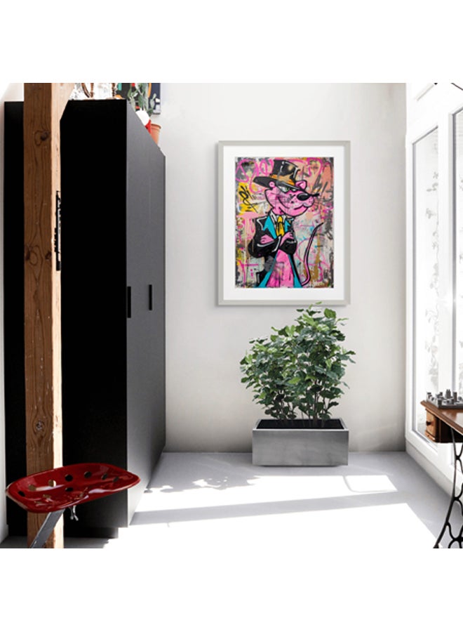 آرت دیکور  ديكور فني مؤطر صورة فنية جميلة طباعة النمر الوردي فن البوب ​​مطبوعات نابضة بالحياة ديكور الحائط لغرفة المعيشة غرفة النوم مكتب استوديو ديكور المنزل - Image 2