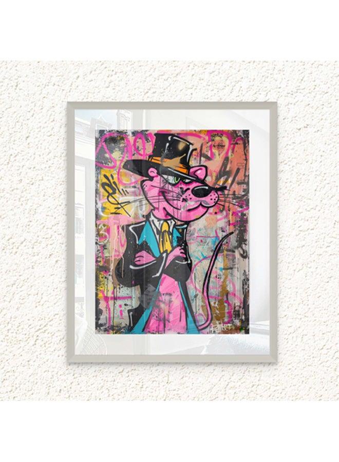 آرت دیکور  ديكور فني مؤطر صورة فنية جميلة طباعة النمر الوردي فن البوب ​​مطبوعات نابضة بالحياة ديكور الحائط لغرفة المعيشة غرفة النوم مكتب استوديو ديكور المنزل - Image 1