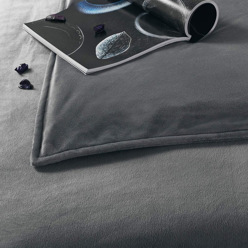 RelaxBlanket 60''x80'' Duvet Cover for Weighted Blanket | Premium Super Soft Minkey | Dark Grey - Image 5