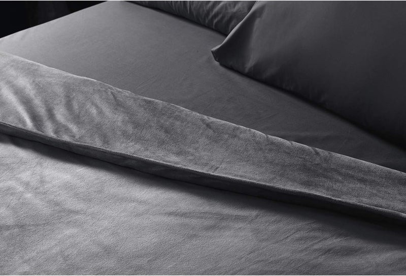 RelaxBlanket 60''x80'' Duvet Cover for Weighted Blanket | Premium Super Soft Minkey | Dark Grey - Image 3