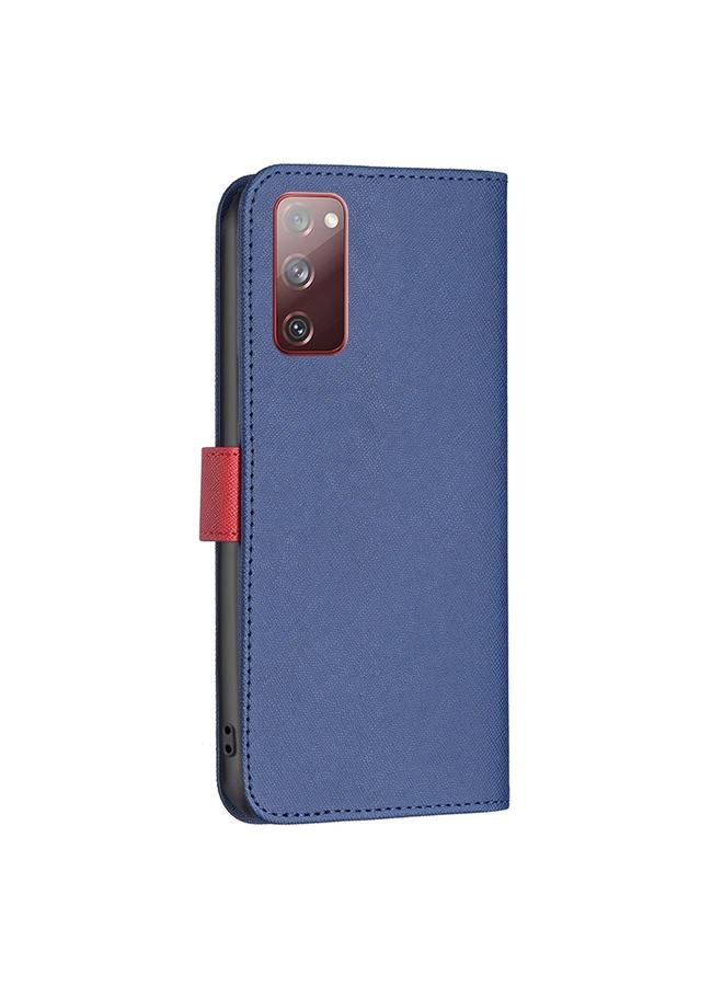 اس-توب جراب لهاتف Samsung Galaxy S20 FE BF13 مصنوع من الجلد المتقاطع المطابق للألوان - Image 3