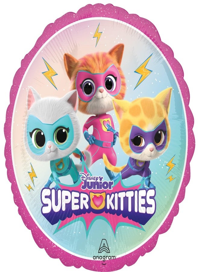 Anagram SuperKitties 5th Birthday Party Supplies 7pc Balloon Bouquet Decorations - Image 3