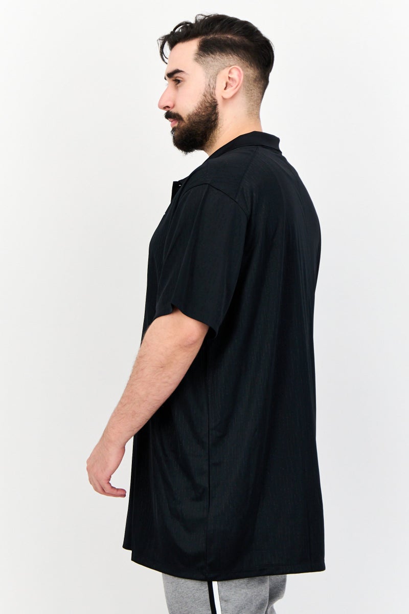 Nike تي شيرت بولو قصير الأكمام للرجال بتقنية دري-فيت، أسود - Image 2