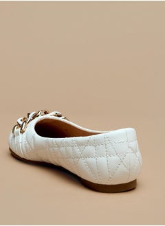 MISSY Girls Chainlink Accented Slip-On Ballerina Shoes  - Image 3