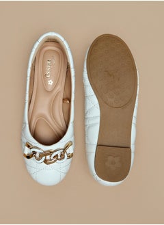 MISSY Girls Chainlink Accented Slip-On Ballerina Shoes  - Image 4